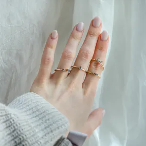 Jemný cluster prsten se salt and pepper diamanty FINLEY Thumbnail