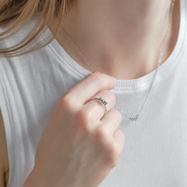 Kolekce cluster šperků se salt and pepper diamanty MABEL Image