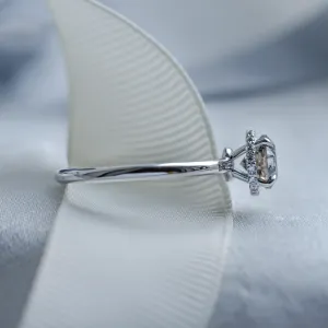 Luxury engagement ring with salt and pepper diamonds TANAQUIL Thumbnail
