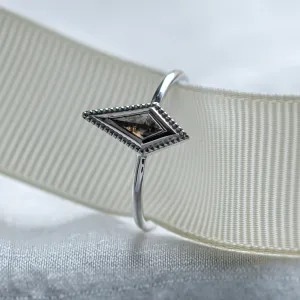 Vintage kite prsten se salt and pepper diamantem LIVIA Thumbnail