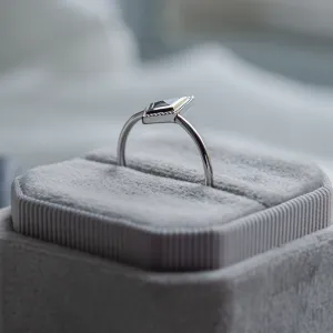 Vintage kite prsten se salt and pepper diamantem LIVIA Thumbnail