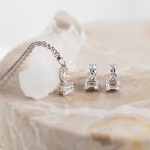 Sada šperků s baguette a marquise moissanity HOLLY Thumbnail