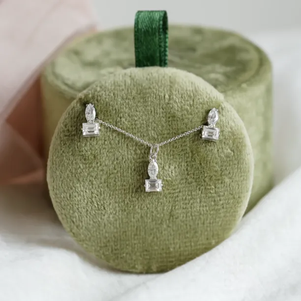 Sada šperků s baguette a marquise moissanity HOLLY Image