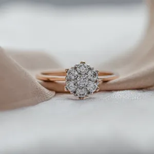 Luxury engagement ring full of moissanites CECILIA Thumbnail