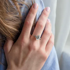 Luxury engagement ring with hexagon moissanite KENT Thumbnail