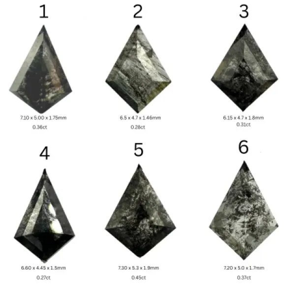 Zásnubní prsten s kite salt'n'pepper diamantem BLITZ Image