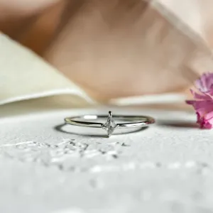 Minimalistický prsten s kite salt and pepper diamantem KATE Thumbnail