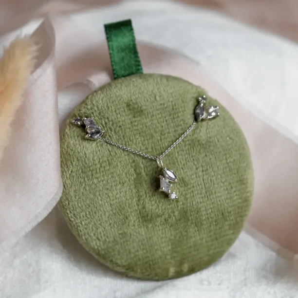 Sada zlatých šperků se salt and pepper diamanty v cluster stylu SHIRLEY Image