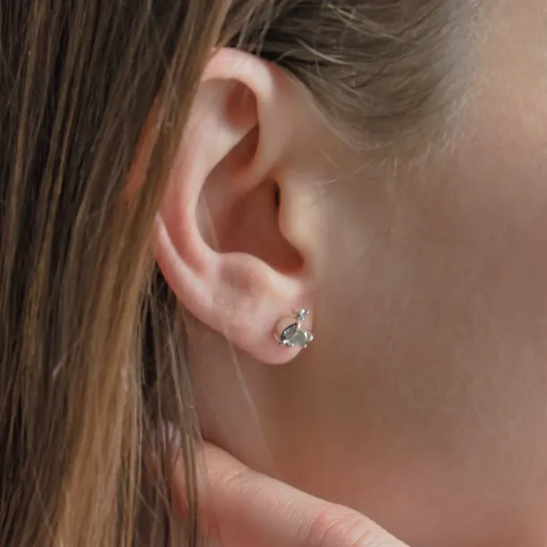 Sada zlatých šperků se salt and pepper diamanty v cluster stylu SHIRLEY Image