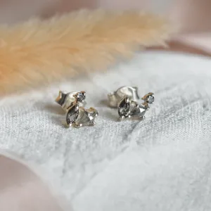 Sada zlatých šperků se salt and pepper diamanty v cluster stylu SHIRLEY Thumbnail