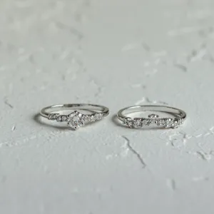 Elegant engagement set with diamonds GABRIELE Thumbnail