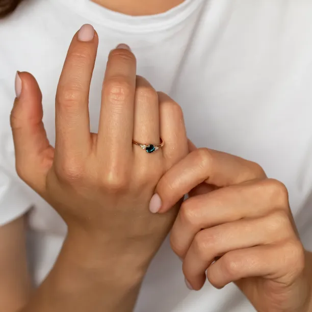 Zásnubní prsten s topazem a diamanty MONELAND Image