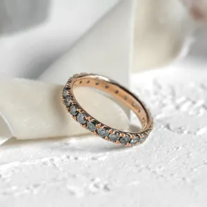 Zlatý eternity prsten s diamanty salt and pepper LAVA Thumbnail