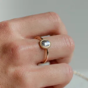 Zlatý vintage prsten se salt'n'pepper diamantem PHILIPPE Thumbnail