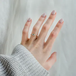 Elegant engagement ring with salt and pepper diamond ANGELA Thumbnail