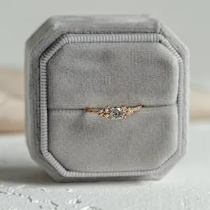 Elegant engagement ring with salt and pepper diamond ANGELA Thumbnail