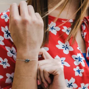 Minimalistický náramek s oválným rutilovým křišťálem POLLINA Thumbnail