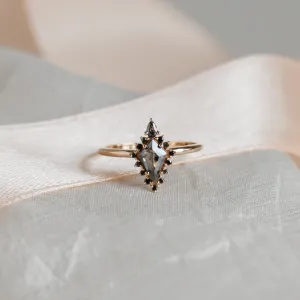 Originální prsten se salt'n'pepper diamanty DOME Thumbnail