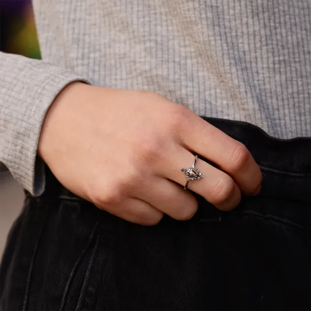 Originální prsten se salt'n'pepper diamanty DOME Image