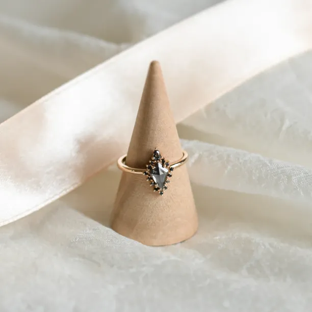 Originální prsten se salt'n'pepper diamanty DOME Image