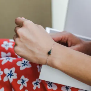 Zlatý náramek s mechovým achátem TELERI Thumbnail