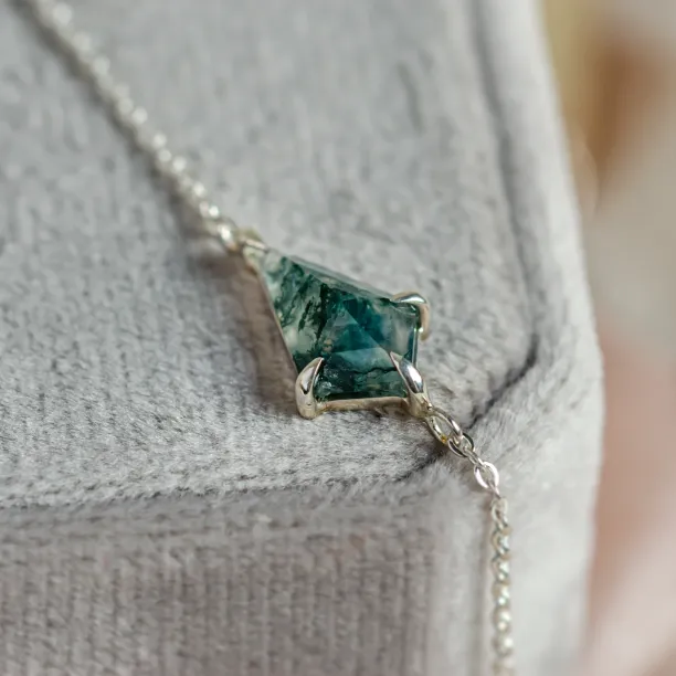 Zlatý náramek s mechovým achátem TELERI Image