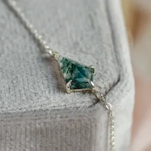 Zlatý náramek s mechovým achátem TELERI Thumbnail