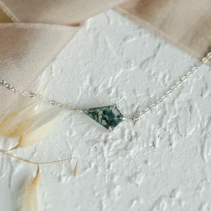 Zlatý náramek s mechovým achátem TELERI Thumbnail