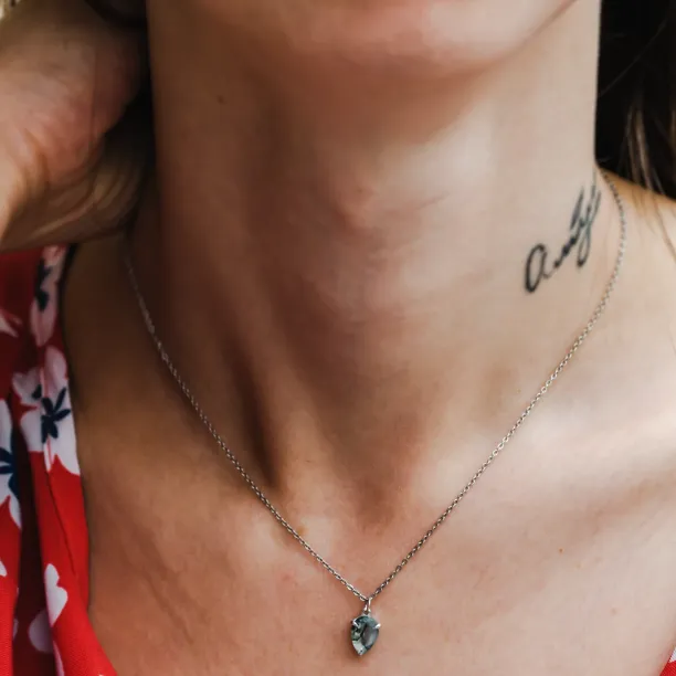 Zlatý náhrdelník s pear mechovým achátem NOLDOR Image