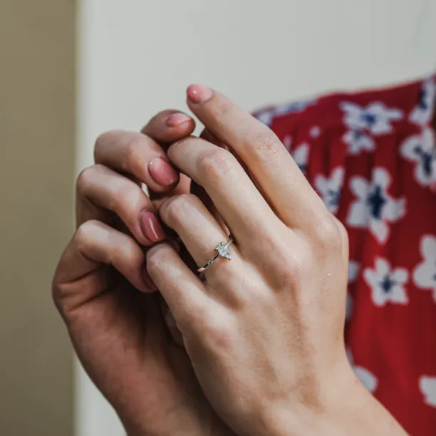 Prsten s pear salt'n'pepper diamantem CARMELO Image