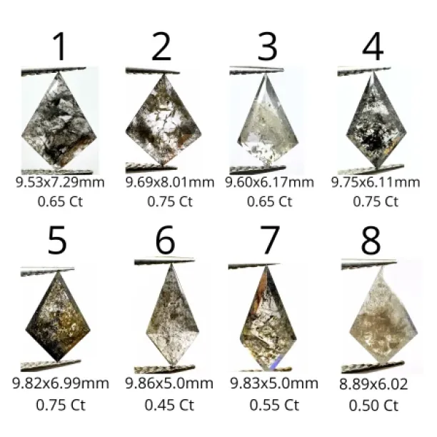 Netradiční zásnubní prsten se salt'n'pepper diamanty VALENTINO Image