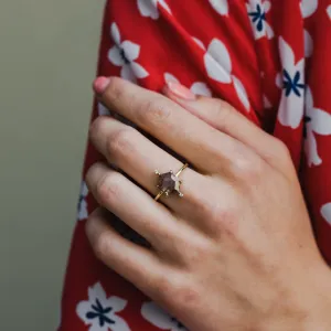 Zlatý prsten s hexagon salt'n'pepper diamantem ACHILLE Thumbnail