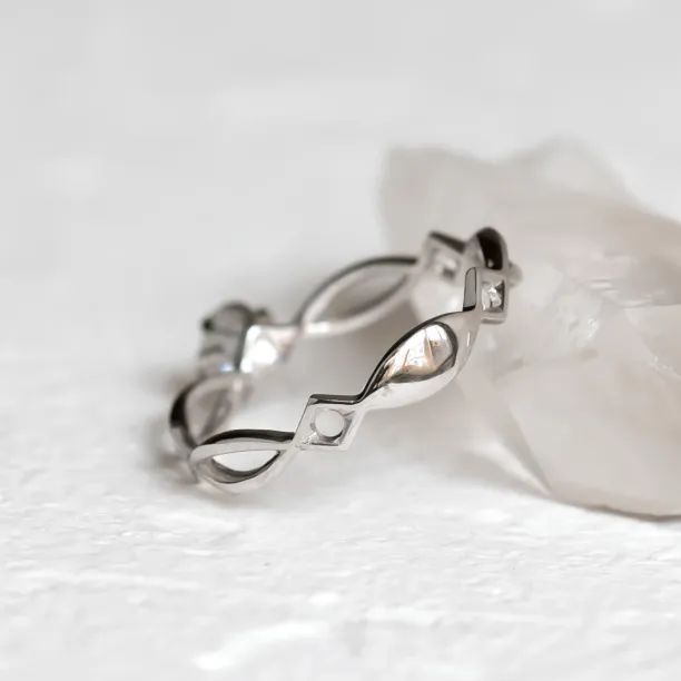 Propletený prsten s lab-grown diamantem QUEENO Image