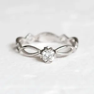 Propletený prsten s lab-grown diamantem QUEENO Thumbnail