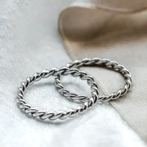 Twisted rope wedding bands VALOS Thumbnail