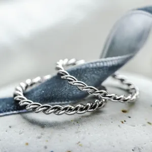 Twisted rope wedding bands VALOS Thumbnail