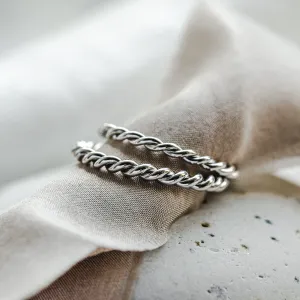 Twisted rope wedding bands VALOS Thumbnail