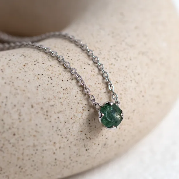 Mechový achát ve zlatém náhrdelníku ELF Image