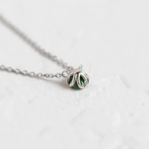 Mechový achát ve zlatém náhrdelníku ELF Thumbnail