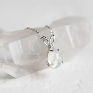 Zlatý náhrdelník s bílým opálem a diamantem BRISBANE Thumbnail