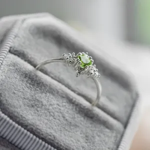 Zlatý prsten s olivínem a diamanty CERIGNOLA Thumbnail