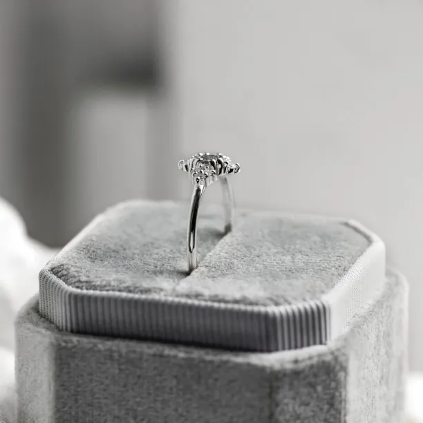 Atypický zlatý prsten se salt'n'pepper diamanty ORION Image