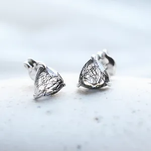 Zlaté náušnice s rutilovým křišťálem TRIADA Thumbnail