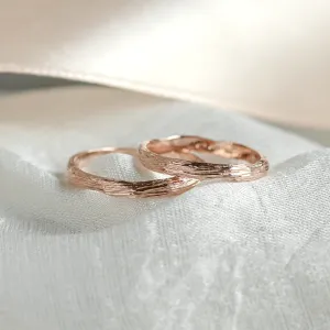 Zlaté snubní prsteny ve tvaru větviček MIANA Thumbnail