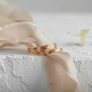 Zlaté snubní prsteny ve tvaru větviček MIANA Thumbnail