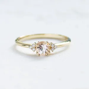 Romantic engagement ring with morganite and diamonds MONYX