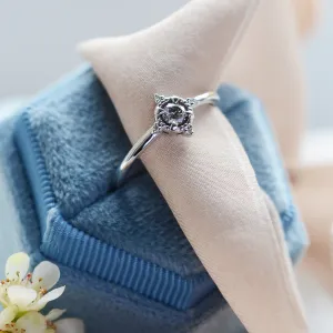 Romantic salt and pepper diamond ring ESTRELLA Thumbnail