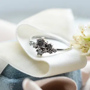 Zlatý prsten s diamanty salt and pepper CLUSTRÉ Thumbnail