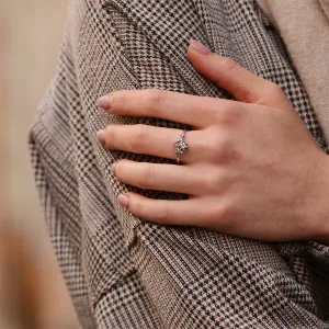 Zlatý prsten s diamanty salt and pepper CLUSTRÉ Thumbnail