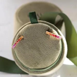 Zlaté náušnice kruhy s barevnými safíry MOSAICA Thumbnail